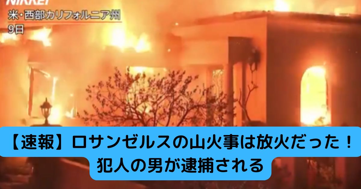 ロサンゼルスの山火事は放火だった！犯人の男が逮捕される!?